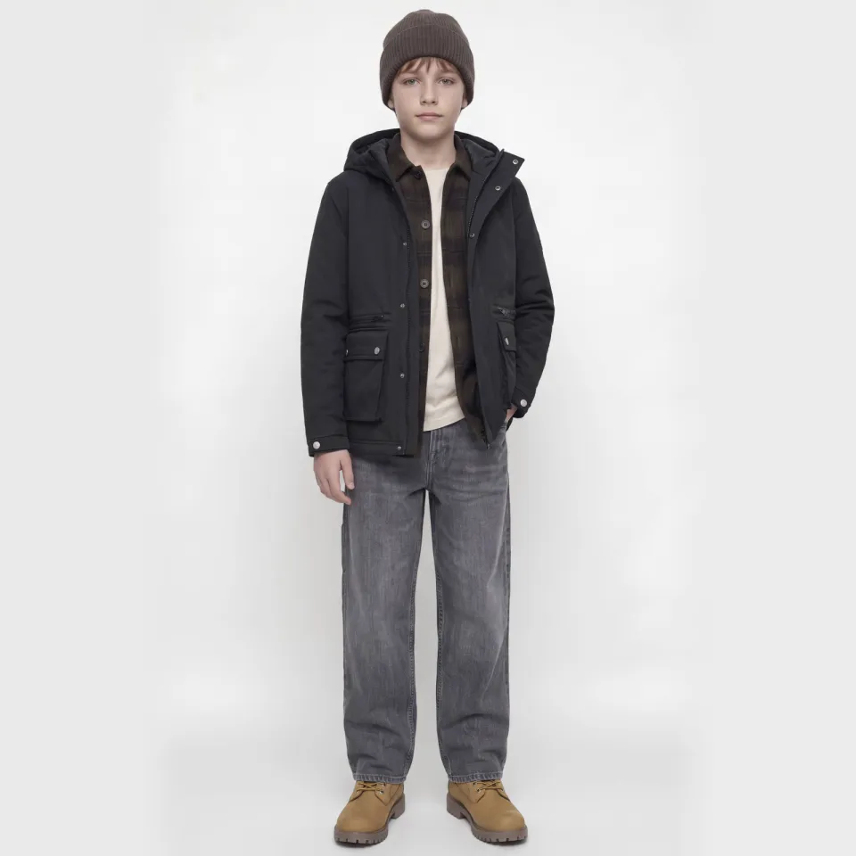 Jack & Jones Wolf parka winterjas zwart, foto 4