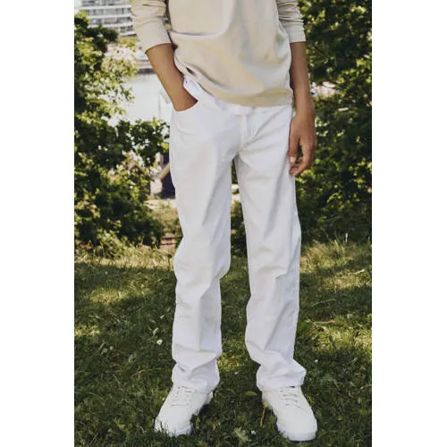 LMTD straight regular waist broek wit, foto 7