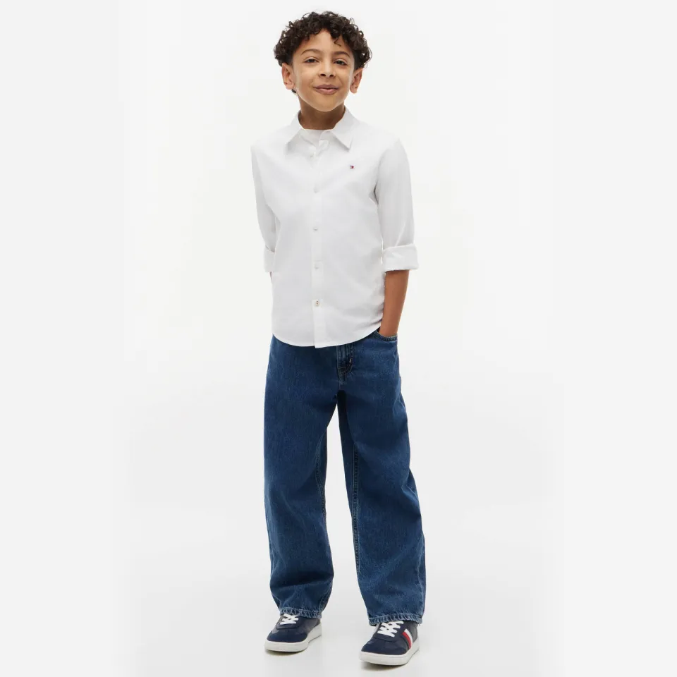 Tommy Hilfiger poplin overhemd wit