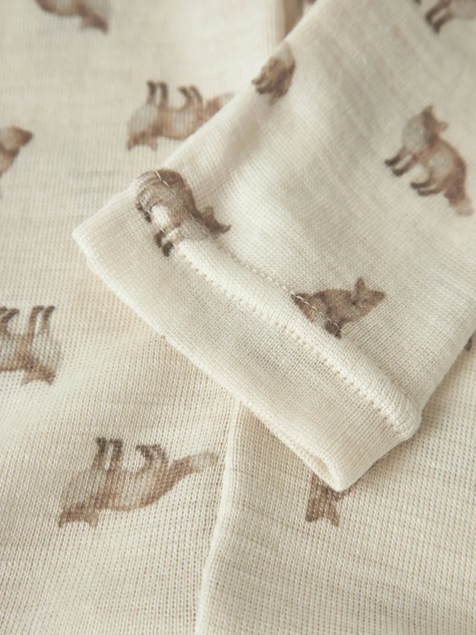 Lil' Atelier BABY slim legging met wol ecru, foto 3
