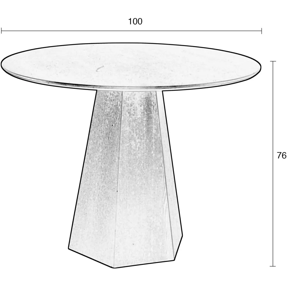 Zuiver Ronde Eettafel 'Pilar' Essenhout, 100cm, kleur Zwart