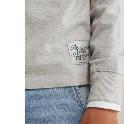 WE Fashion longsleeve lichtgrijs lichtgrijs melange, foto 6