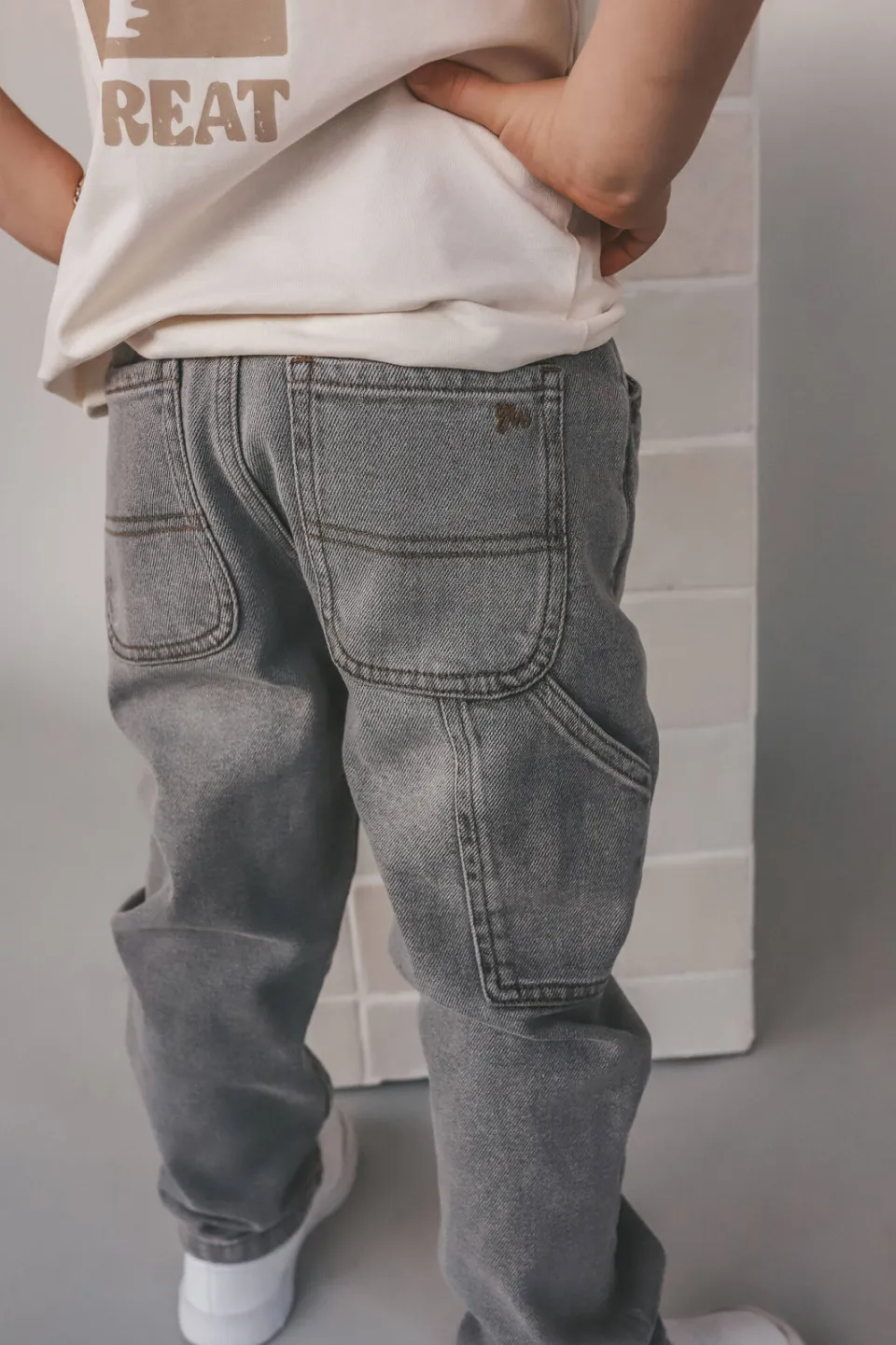 Your Wishes straight leg jeans grey denim, foto 3