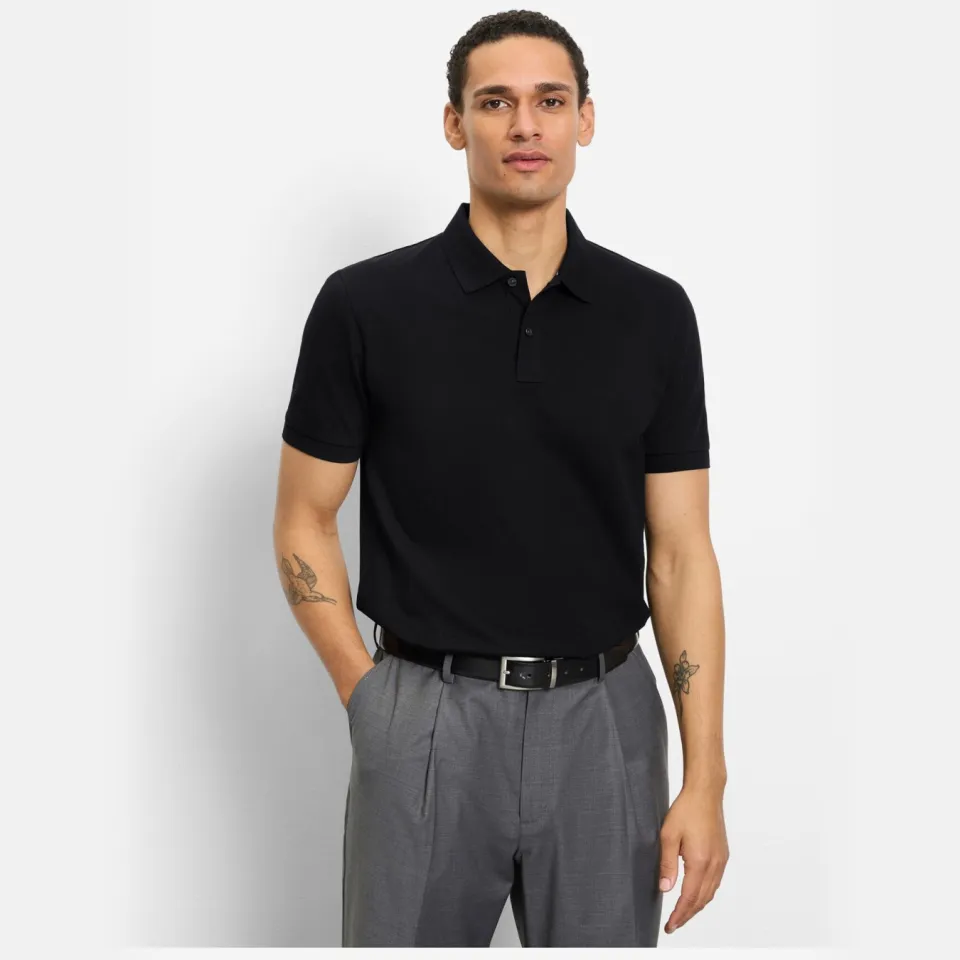 Olymp T-shirt Olymp Poloshirt Piqué Zwart