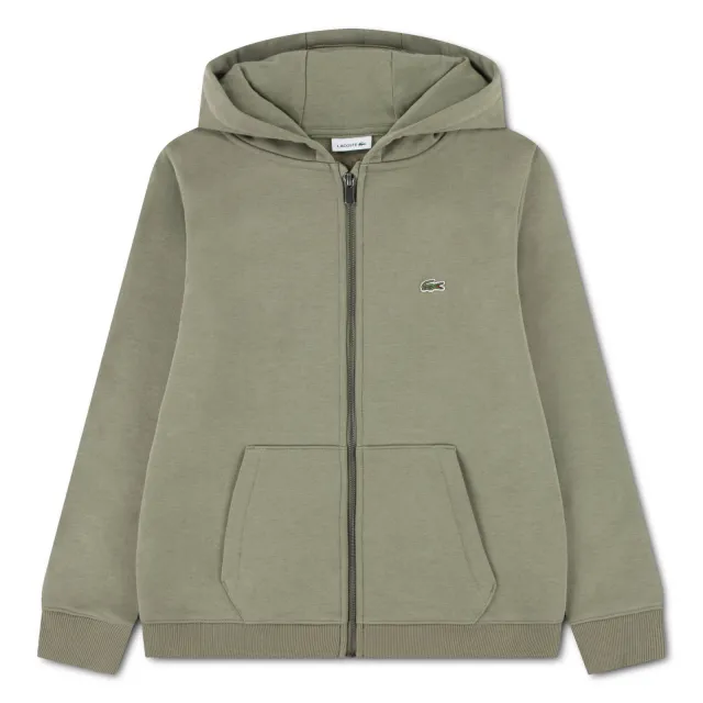 Lacoste sweatvest met logo - kaki