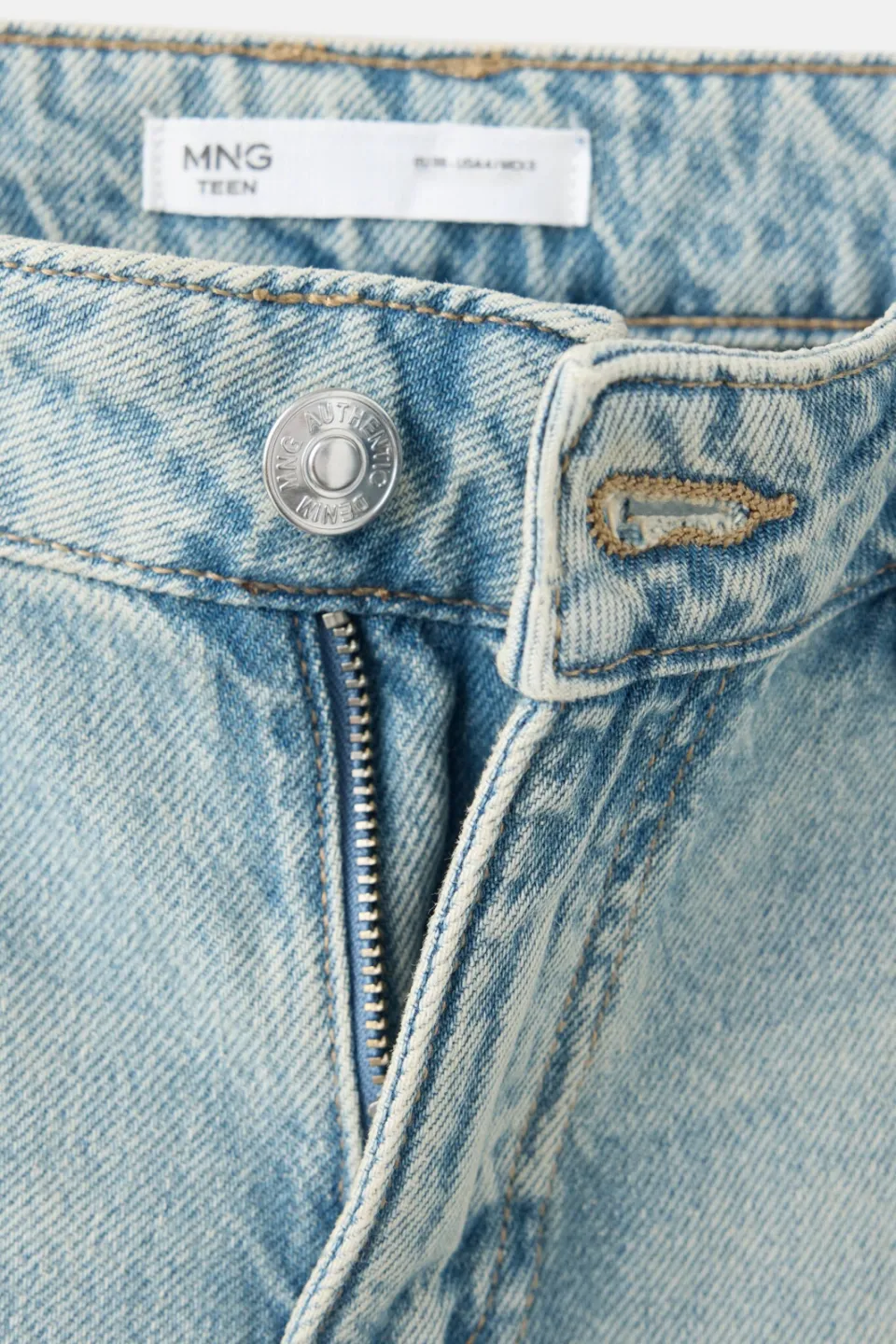 Mango TEEN wide leg jeans - changeant blauw, foto 5