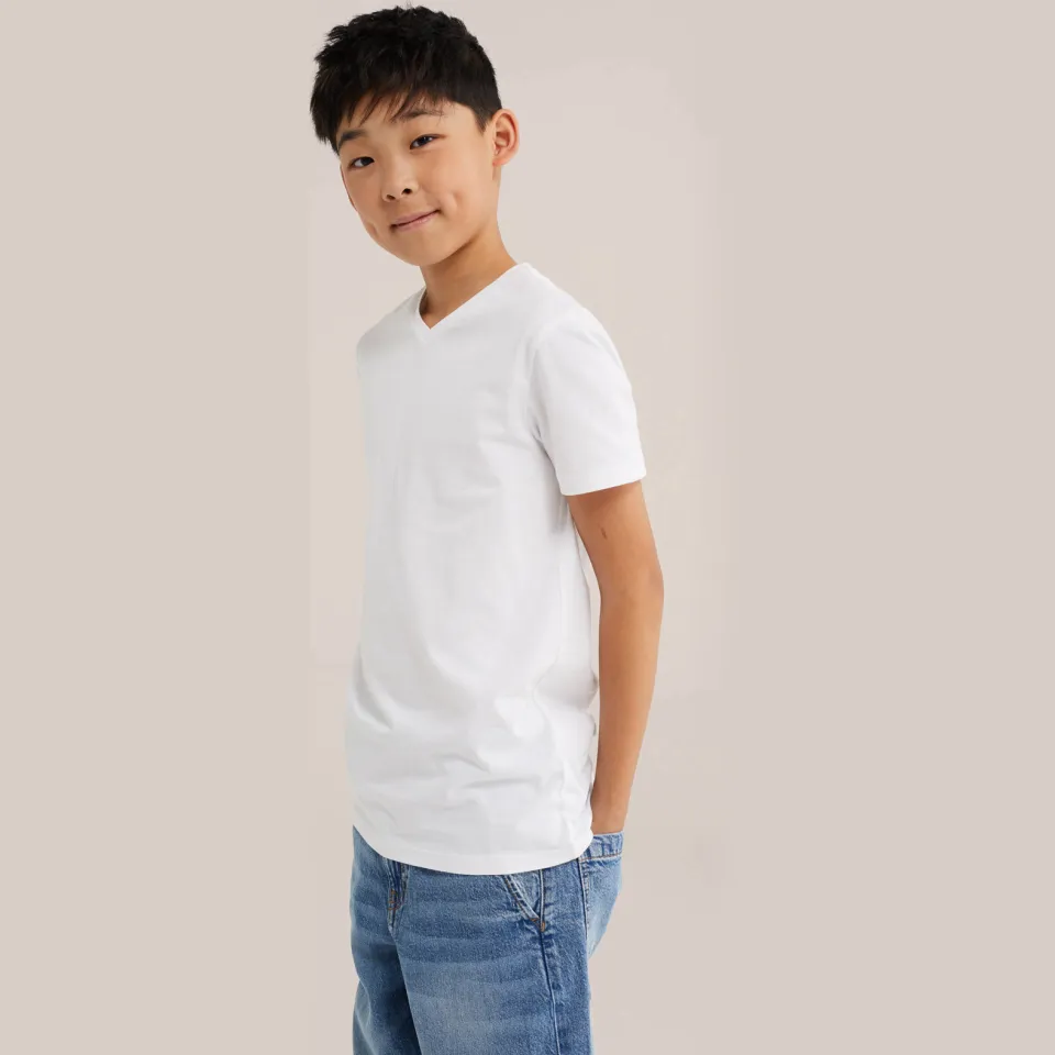 WE Fashion WE Fundamentals basic T-shirt wit White Uni