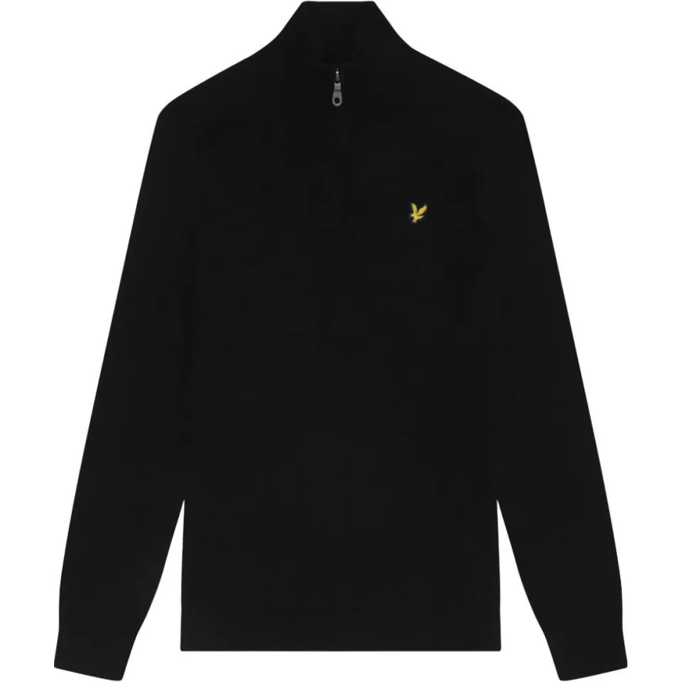 Lyle & Scott regular fit gebreide trui met wol - zwart, foto 2