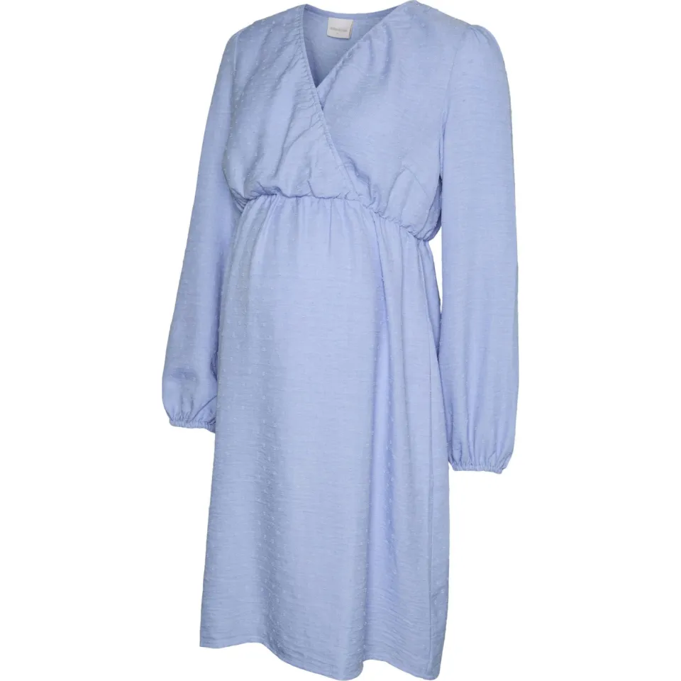 Mamalicious Mllifina zwangerschaps midi jurk blauw, foto 3