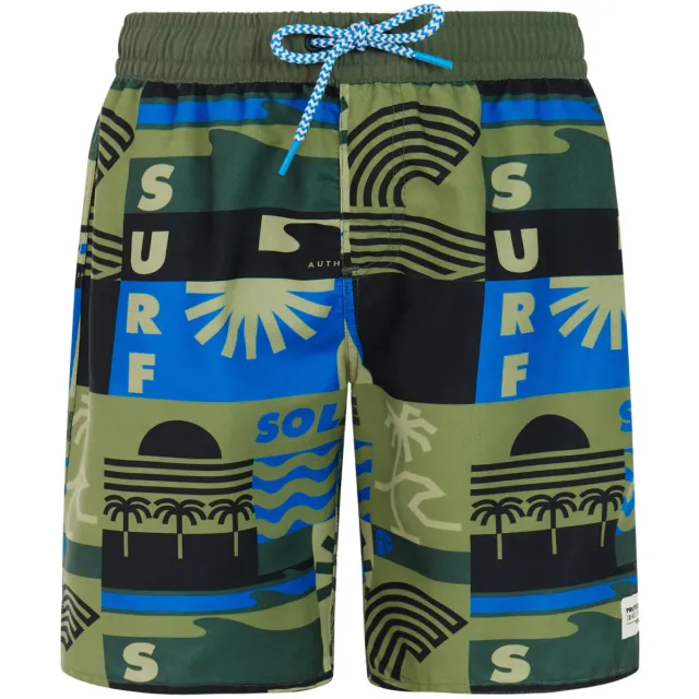 Protest zwemshort PRTTONNY JR olijfgroen/blauw, foto 2