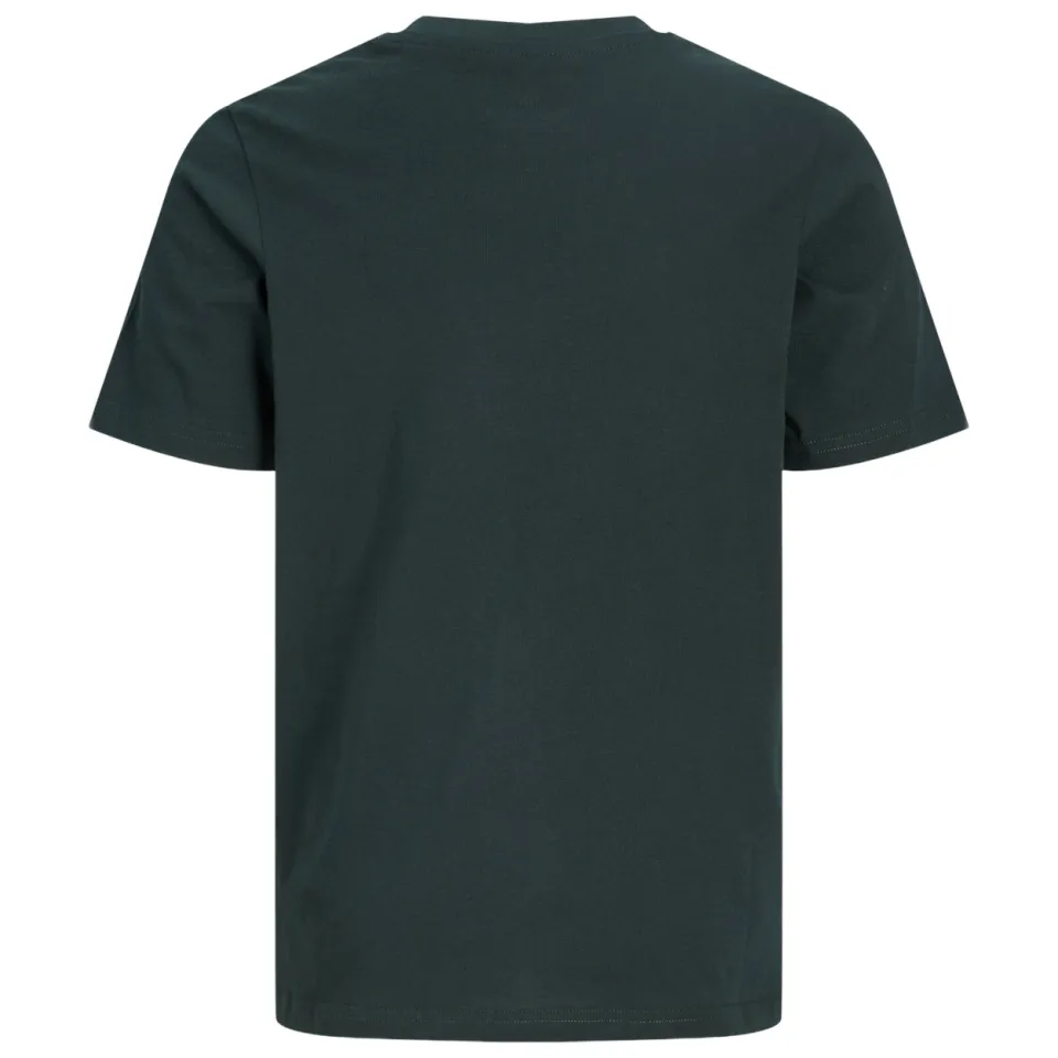 Jack & Jones Junior JJMUNK rechtvallend T-shirt met logo donkergroen petrol, foto 3