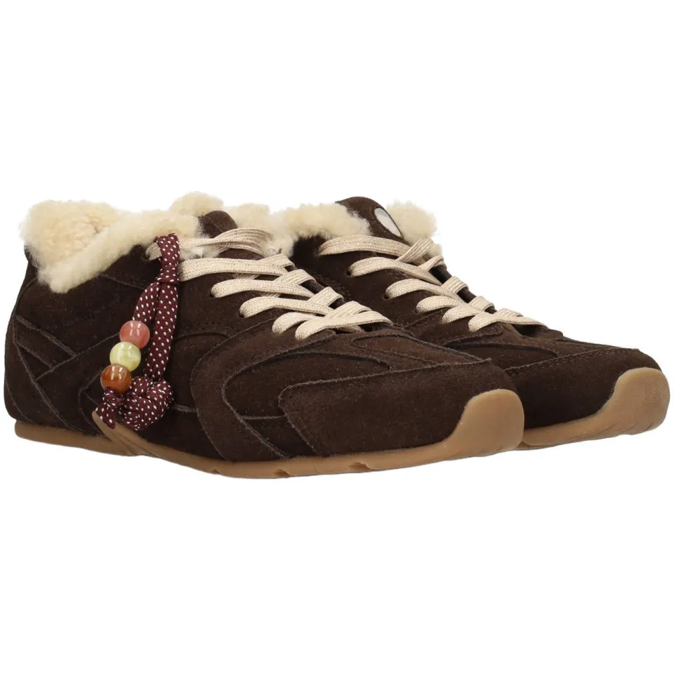 Poelman Jenn suède sneakers - donkerbruin, foto 5