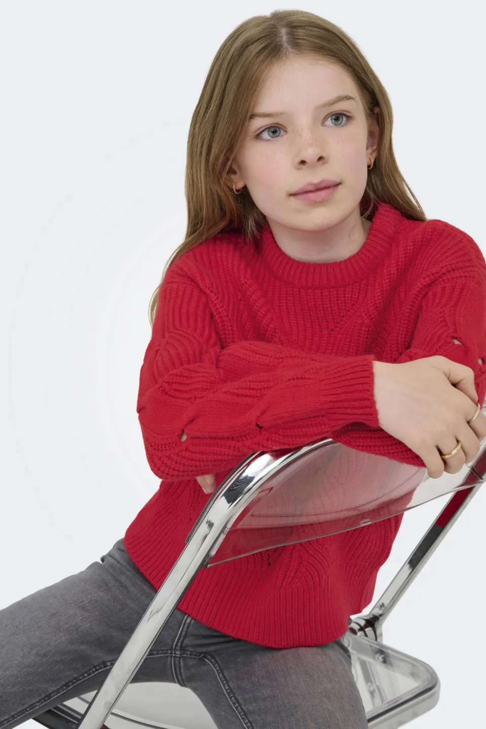 KIDS ONLY GIRL gebreide trui rood, foto 4