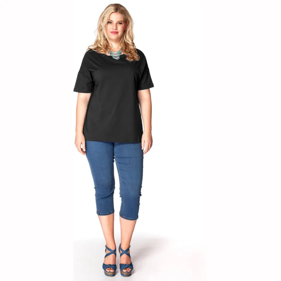 Yoek T-shirt wijd zwart
