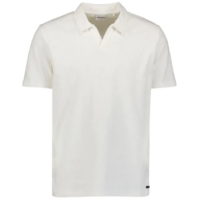 No Excess Polo Shirt Korte Mouw No Excess Jacquard Poloshirt Riva Kit wit