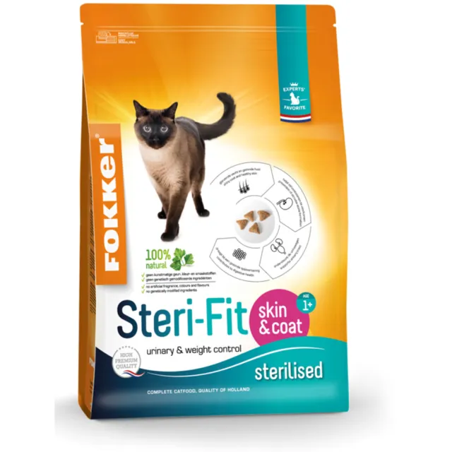 Fokker Steri-Fit Skin & Coat kattenvoer droog