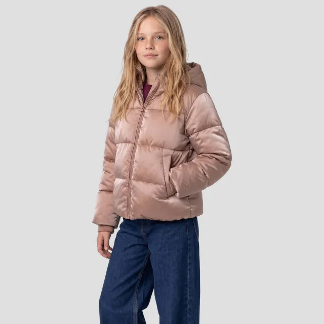 Me & My Monkey velours winterjas oudroze