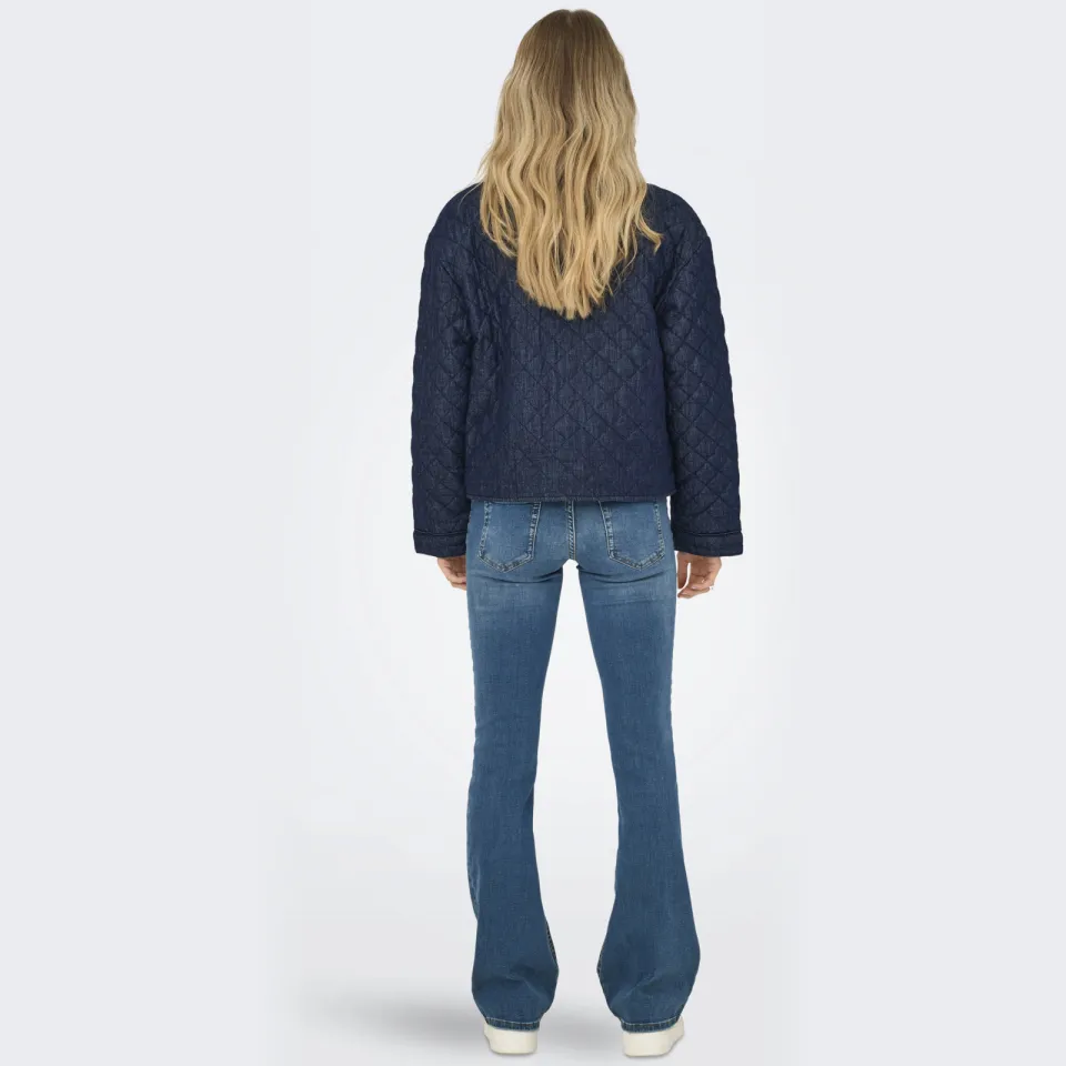 Only denim spijkerjas quilted dark blue denim, foto 4