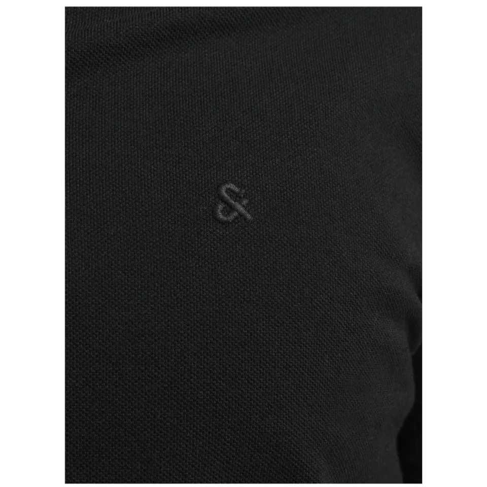 Jack & Jones ESSENTIALS slim fit polo JJEPAULOS van katoen black, foto 5
