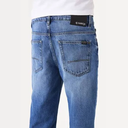 Garcia straight leg jeans medium blue denim, foto 4