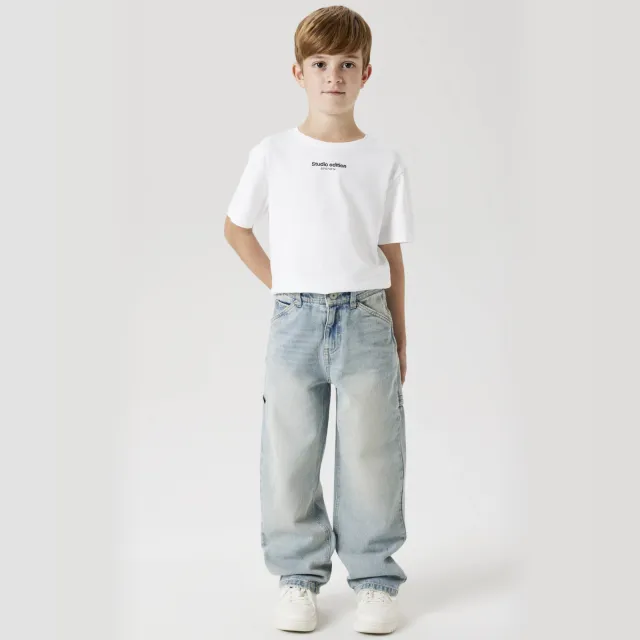 NAME IT KIDS straight fit jeans vintage light blue denim