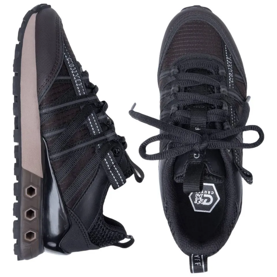 Cruyff Fearia Hex-Tech leren sneakers - donkerbruin, foto 3