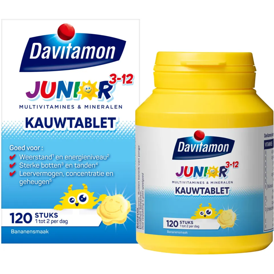 Davitamon Junior 3+ kauwtabletten banaan - 120 stuks, foto 5