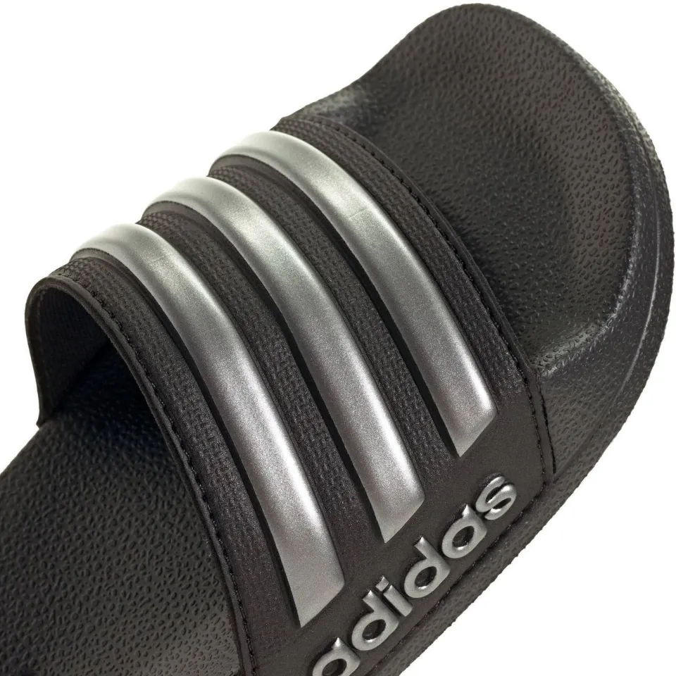 Adidas Sportswear Adilette Shower badslippers zwart/zilver metallic, foto 6