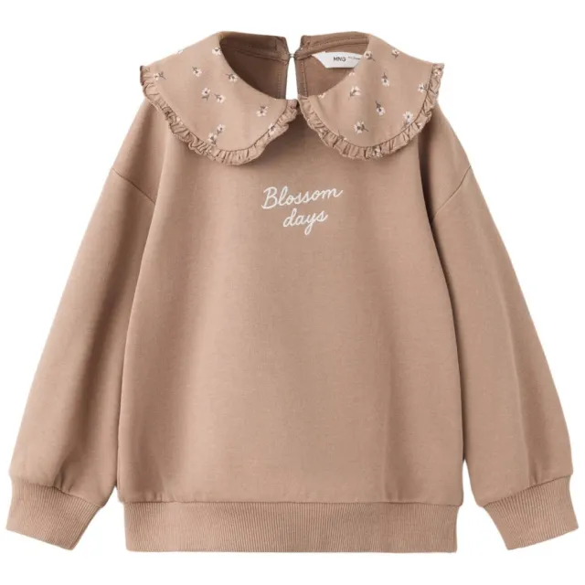 Mango Kids sweater met print - bruin