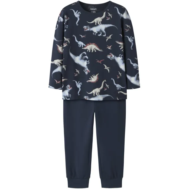 NAME IT Dino pyjama donkerblauw