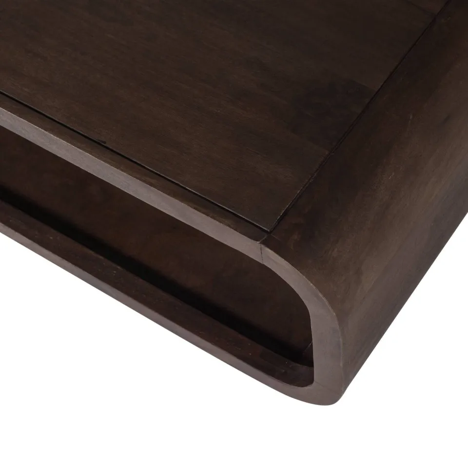 WOOOD Kinu Salontafel - Mangohout - Donkerbruin - 32x120x60, foto 5