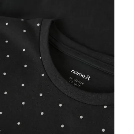 NAME IT T-shirt met stippen zwart, foto 4