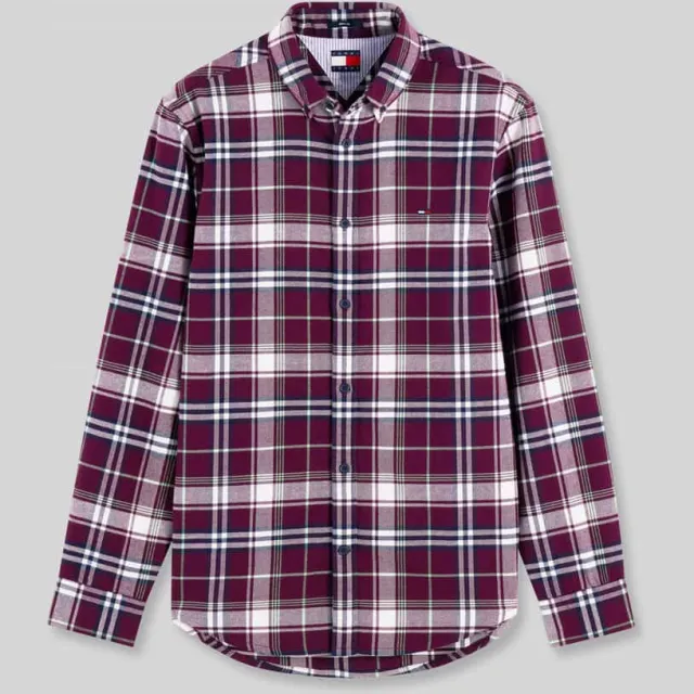 Tommy Jeans Regular fit vrijetijdsoverhemd met ruitmotief bordeaux, foto 2