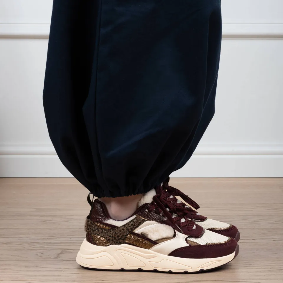 POSH by Poelman Caro chunky suède sneakers - bruin/ecru, foto 4