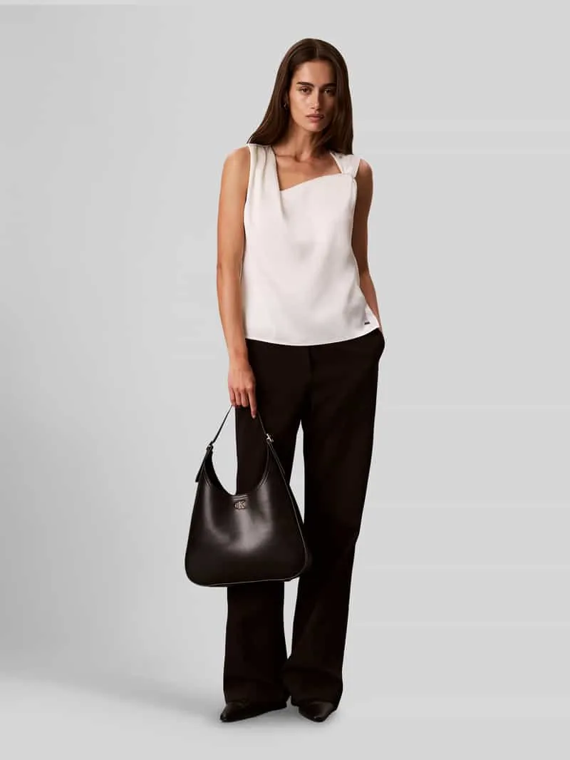 Calvin Klein Handtas met reliëflogo donkerbruin, foto 4