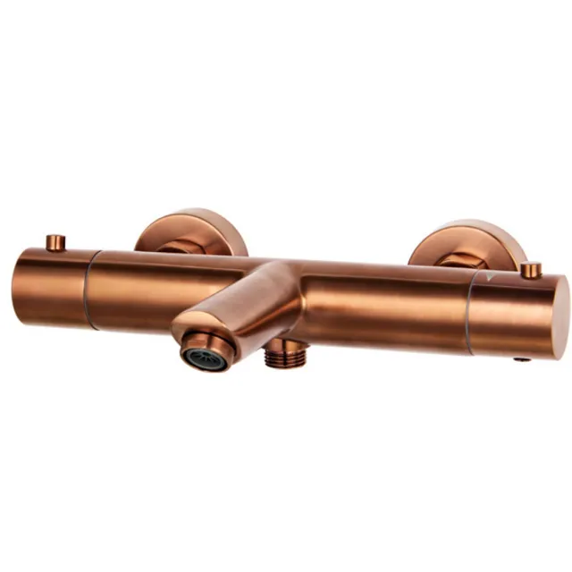 Thermostatische Badmengkraan Sanilux Peralta Opbouw Rond Brons