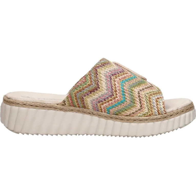 Rieker slipper multicolor beige, foto 7