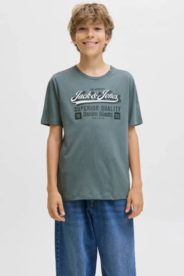 Jack & Jones JJELOGO t-shirt grijsblauw, foto 4