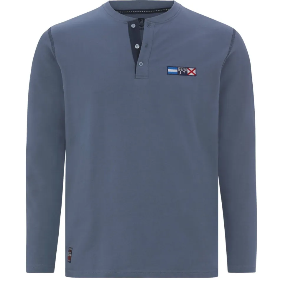 Jan Vanderstorm longsleeve JORNSEN Plus blauw, foto 3