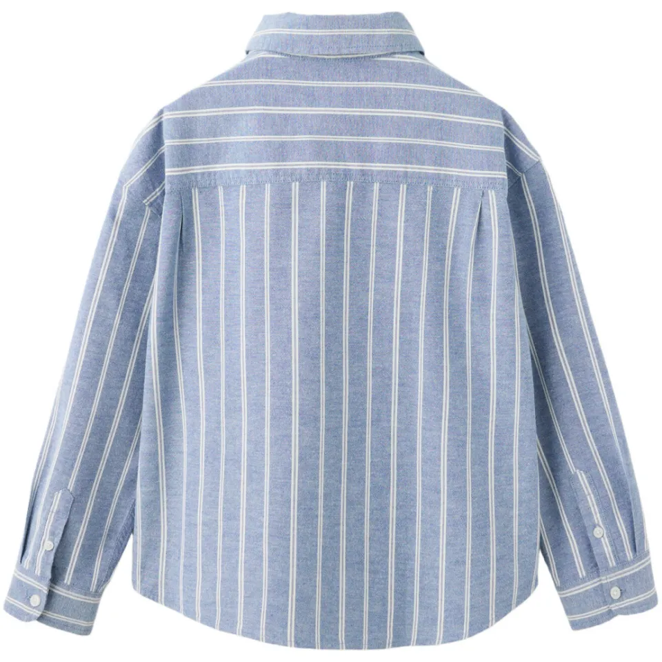 Mango Kids gestreept overhemd - blauw, foto 3