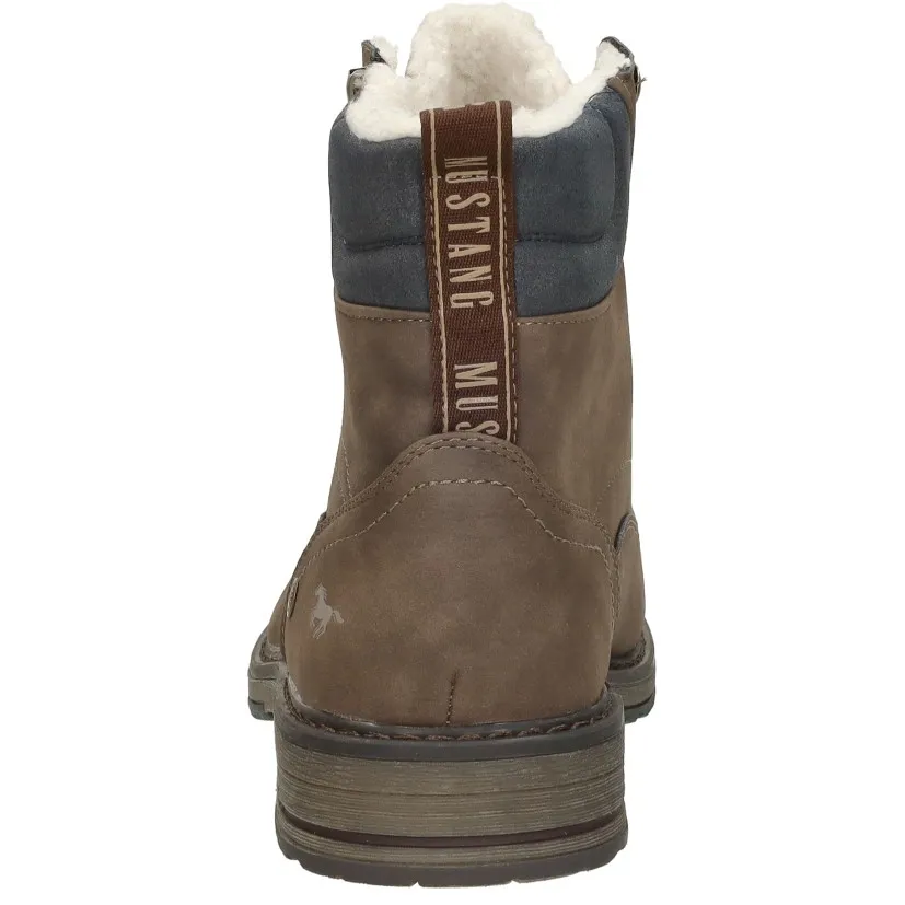 Mustang veterschoenen hoog donkerbruin, foto 4