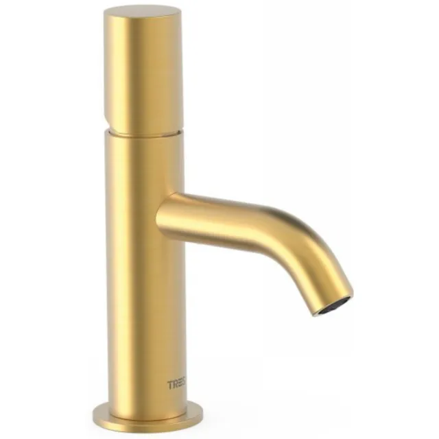 Tres Study Exclusive 1-knop wastafelmengkraan 19,5 cm mat goud