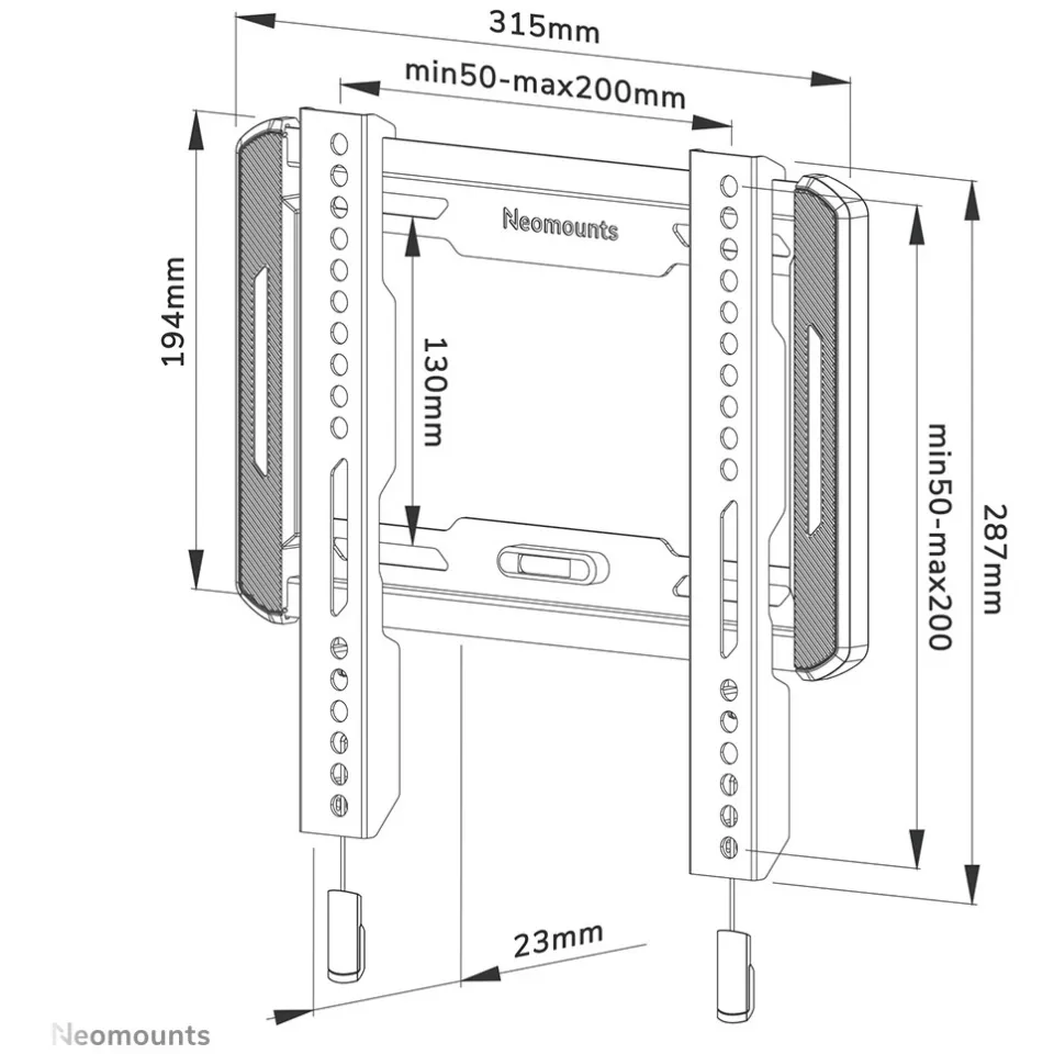 Neomounts by Newstar WL30-550BL12 vaste tv-beugel zwart, foto 2