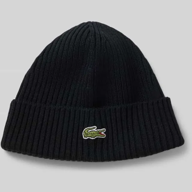 Lacoste Muts van zuivere wol zwart, foto 2