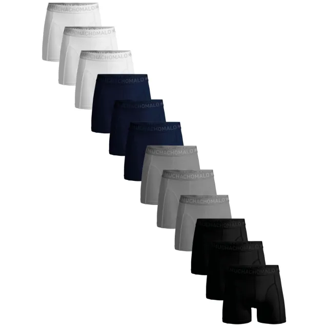 Muchachomalo Heren 12-pack Boxershorts Effen Zwart