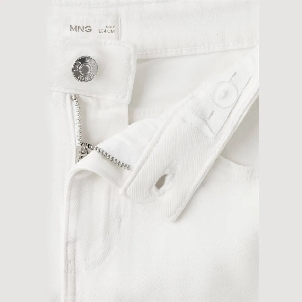 Mango Kids jeansshort wit, foto 5