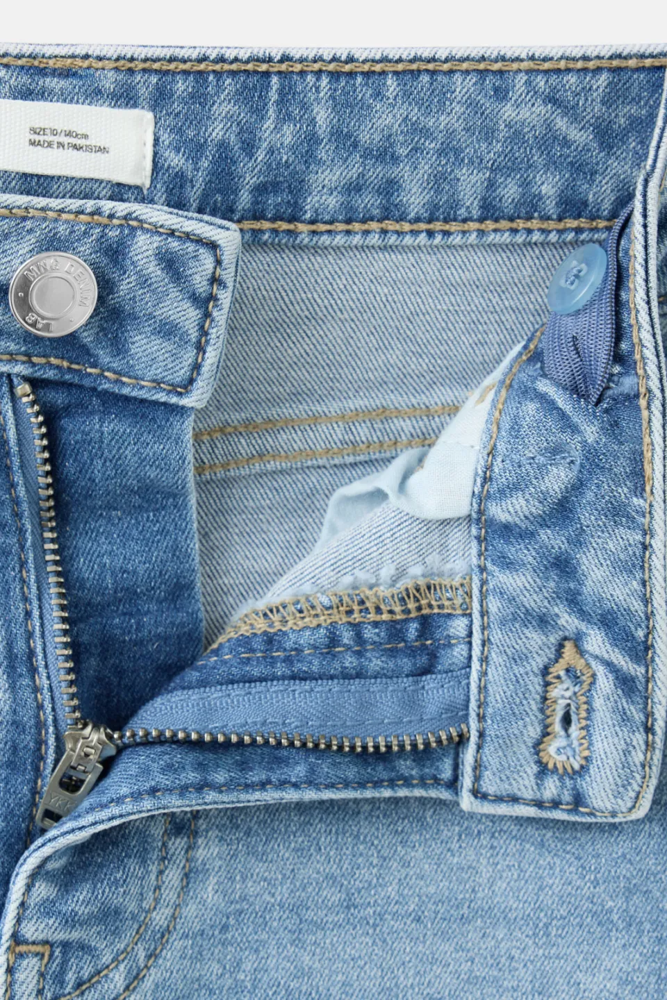 Mango Kids slim fit jeans met studs - lichtblauw, foto 4