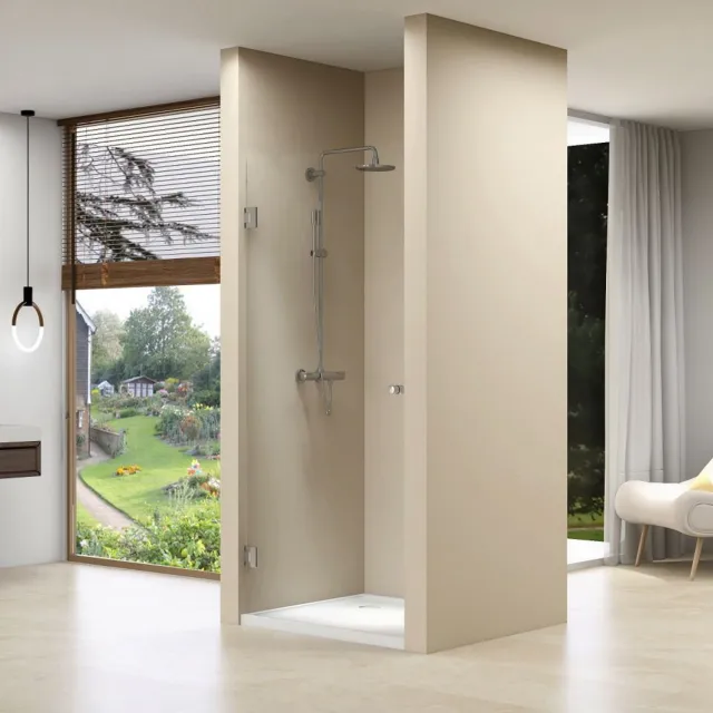 Van Rijn Nisdeur Van Rijn ST01 Profielloos 80x200 cm Helder Glas 8 mm RVS