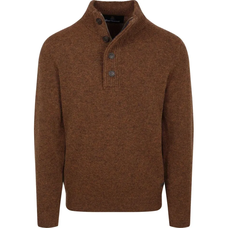 Barbour Heren Truien & Vesten Essential Patch Half Zip Knitted Jumper - Bruin, foto 2