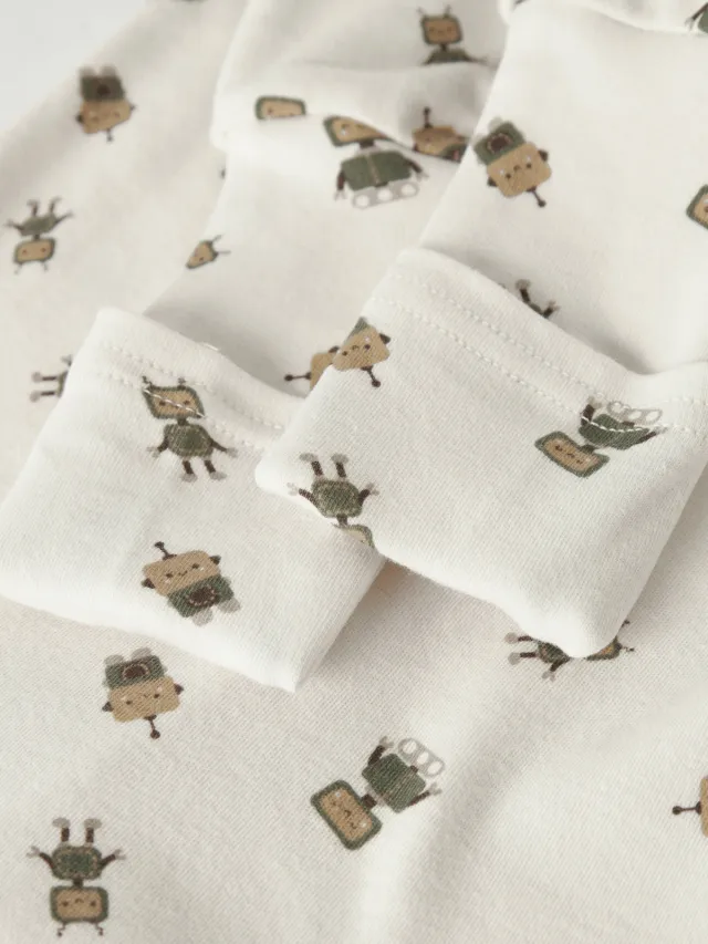 NAME IT BABY pyjama NBMNIGHTSUIT beige groen, foto 5